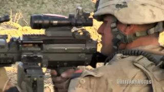 COMBAT FOOTAGE Marines attack Taliban with Gunship and Artillery