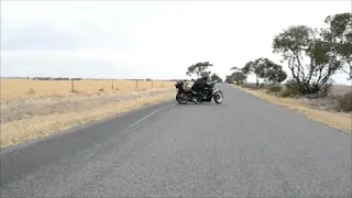 Harley Davidson VROD Burnout and Crash! EPIC FAIL!