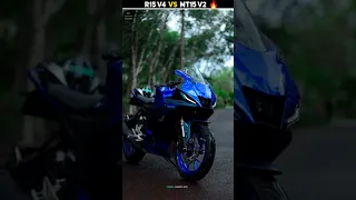 R15 V4 Vs MT15 V2 🔥🏍️ || Kaun Hai Best ? || Mr Unknown Facts || #shorts