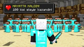 150 kişiyle minecraft AMA son hayatta kalan KAZANIR!