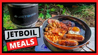 Camping Stove Meals. Cooking a full English breakfast with a Jetboil Minimo