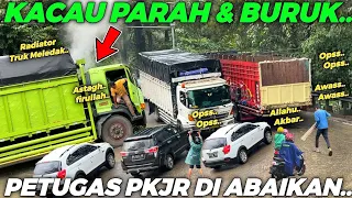 SALAH BESAR !!! Petugas PKJR Di Abaikan, Asli Kekacauan Mobil & Truk Tak Terbendung Parah & Memburuk