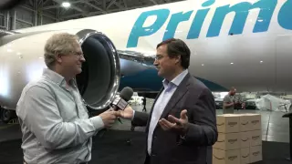 Amazon reveals Prime Air airplane freighter at Boeing Field