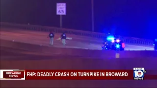 Police investigating fatal crash as northbound lanes shutdown on Florida Turnpike in Broward