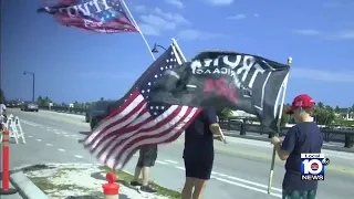 Trump supporters gather near Mar-a-Lago as former president prepares for New York arraignment