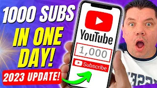 How To Get 1000 Subscribers on YouTube in ONE DAY (2023 Update)
