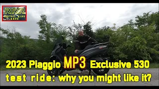 2023 Piaggio MP3 Exclusive 530 test ride: why you might like it?