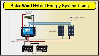 How To Make Solar Wind Hybrid Energy System Using Diagram | Solar Planel | Wind