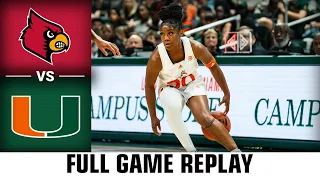 Louisville vs. Miami Full Game Replay | 2023-24 ACC Women’s Basketball