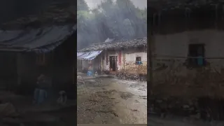 heavy rain in village #life