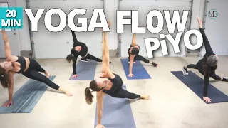 20 MIN PiYO SLOW FLOW | Yoga Flow Stretch Low Impact