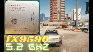 AMD FX9590: Тест в CPU-Z и Cyberpunk2077 FHD Ultra Settings на частоте 5,16ГГц.