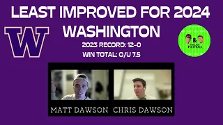 LEAST Improved Teams For 2024 | Washington