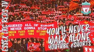 Watch the KOP Sing YOU'LL NEVER WALK ALONE LIVE FROM THE KOP in this Youtube Shorts