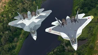 Истребитель Су-57 (ПАК ФА Т-50)-боевые вылеты (Россия)/Su-57 fighter (T-50)-combat missions (Russia)