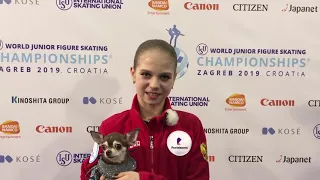 Alexandra Trusova / ISU Junior World Championships 2019 Interviw