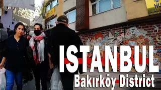 Istanbul Bakırköy District Walking Tour 21 November 2021|4k UHD 60fps