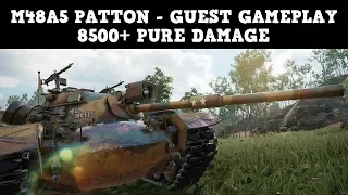 M48A5 Patton "8500+ Pure Damage" GUEST Gameplay at "Abbey" map | XBOX ONE | WoT Console