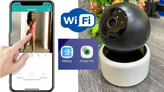 Мини ICSEE XMEYE Wifi  камера со слежением,определяет человека.