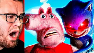 Reacting to SONIC.EXE vs CURSED PEPPA PIG