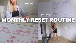 AUGUST MONTHLY RESET | budget, planning + goal setting