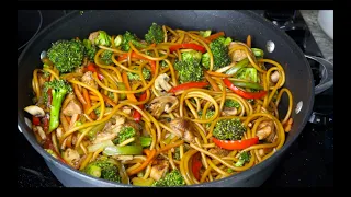 Chinese style Spaghetti with chicken recipe🍝 Chinese food