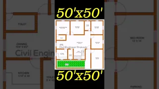 #shorts 50 x 50 feet best full details house plan