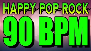 90 BPM - Happy Pop Rock 1 - 4/4 Drum Track - Metronome - Drum Beat