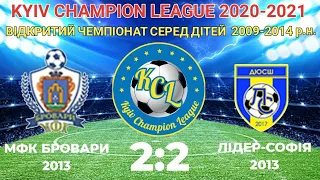 KCL 2020-2021 МФК Бровари - Лідер Софія 2:2 2013