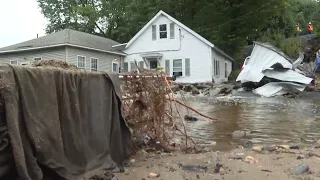 Heavy rain causes damaging flash flood in Leominster, Massachusetts