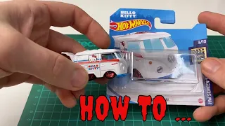 How to safely remove car from blister without damage art card easy trick Diecast World 2021