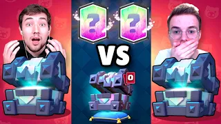 13x LEGENDÄRE KARTE in 100€ LEGENDÄRE KÖNIGSTRUHE OPENING BATTLE! | Clash Royale