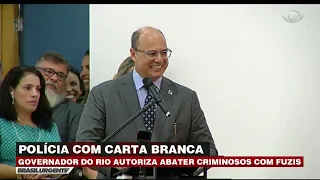 RJ: Wilson Witzel autoriza abate de criminosos com fuzis