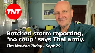 Noru dumps torrential rain into central Thailand, Thai army promises 'no coup' - Sept 29