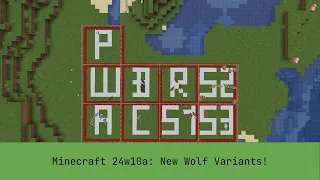 New wolf variants! | Minecraft 24w10a