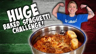 EXTRA CHEESY BAKED SPAGHETTI CHALLENGE