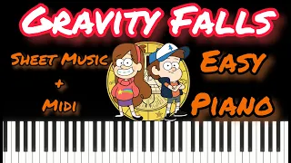 Gravity Falls on Piano . Easy Version| Гравити Фолз на пианино