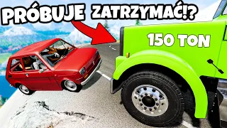 ❄️ SUPERAUTA PRÓBUJĄ ZATRZYMAĆ 150 TONOWĄ CIĘŻARÓWKE!? | BeamNG Drive |