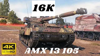 AMX 13 105  - 16K Spot Damage  World of Tanks Replays ,WOT tank games