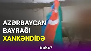 Yaralı əsgərimiz bayrağı Xankəndiyə sancdı: antiterror tədbirlərindən yeni görüntü