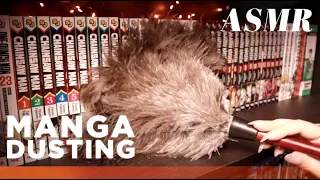 ASMR 🪶 Manga Collection Shelf Dusting • Feather Duster Brushing & Gentle Tapping Sounds for Sleep