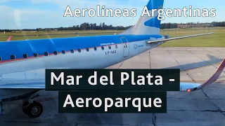 Vuelo Mar del Plata - Aeroparque (Buenos Aires) con Aerolíneas Argentinas✈️ Embraer 190