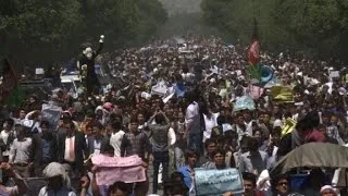 Hazaras protest over power line