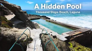 Exploring Sea Caves and Finding A Hidden Pool! Thousand Steps Beach | Laguna, CA.