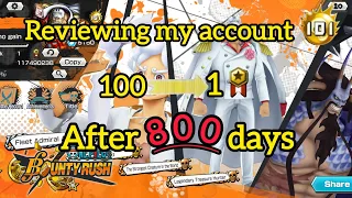 Reviewing my account After 800 days of playing | One Piece Bounty Rush | OPBR