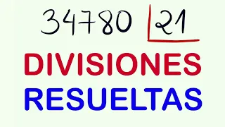 Cómo DIVIDIR por 2 CIFRAS fácil y rápido : 34780 dividido entre 21