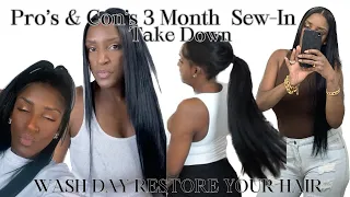 Pro's & Con's 3 Month Sew-In/ Fall Wash Day