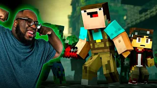 ZOMBIE APOCALYPSE (Minecraft Animation) REACTION