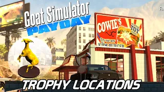 All 20 Trophy Locations In GOAT SIMULATOR PAYDAY DLC [2021] (with timestamps)