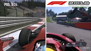 F1 Game Comparison (2010 - 2018 | Circuit de Spa-Francorchamps | Belgian GP Hotlaps)